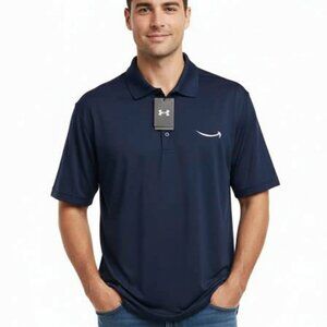 NWT Under Armour Men's 3XL Performance Corp Polo Shirt Navy Blue  4-Way Stretch